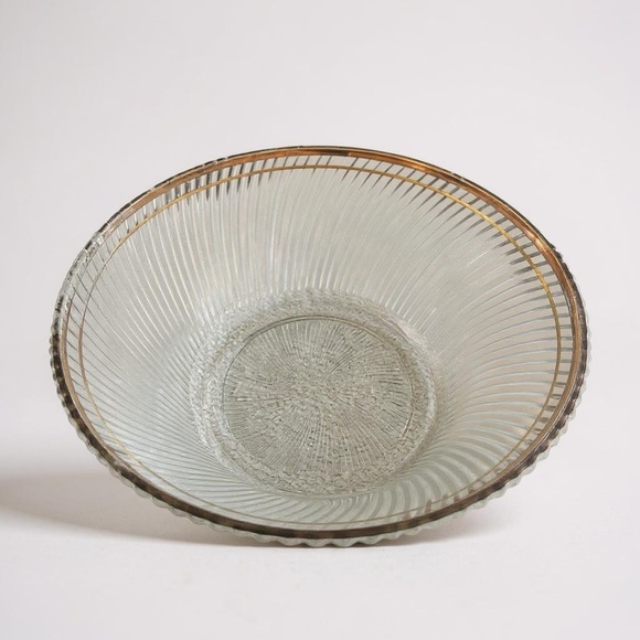 Other - Diana Depression Glass Bowl with Gold Trim